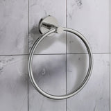 Classic Chrome Towel Bar Rail Ring Bathroom - 45-Degree Angle