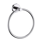 Classic Chrome Towel Bar Rail Ring Bathroom - Rear View