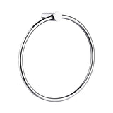 Towel Ring Rail Grade 304 Stainless Steel 18cm - Top-Down View