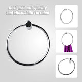 Towel Ring Rail Grade 304 Stainless Steel 18cm - Low Angle