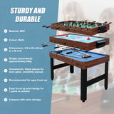 4FT 3-in-1 Games Foosball Soccer Hockey Pool Table - Top-Down View
