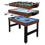 4FT 3-in-1 Games Foosball Soccer Hockey Pool Table - 45-Degree Angle