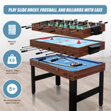 4FT 3-in-1 Games Foosball Soccer Hockey Pool Table - Extra Image