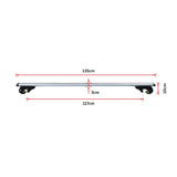 Universal Car Top Roof Rail Rack Cross Bar Aluminium Lockable 1350MM