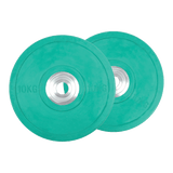 Set of 2 x 10KG PRO Olympic Rubber Bumper Weight Plate - Rear View