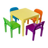 Kids Table and Chairs Play Set Toddler Child Toy Activity Furniture In-Outdoor - Top-Down View