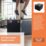 3 IN 1 Foam Plyo Games Plyometric Jump Box - Close-Up Angle