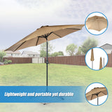 9FT Patio Umbrella Outdoor Garden Table Umbrella with 8 Sturdy Ribs - Low Angle