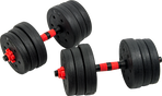20kg Adjustable Rubber Dumbbell Set Barbell Home GYM Exercise Weights