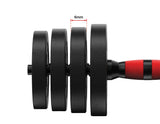 20kg Adjustable Rubber Dumbbell Set Barbell Home GYM Exercise Weights - Close-Up Angle