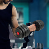 30kg Adjustable Rubber Dumbbell Set Barbell Home GYM Exercise Weights