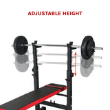 Folding Flat Weight Lifting Bench Body Workout Exercise Machine Home Fitness - Side View