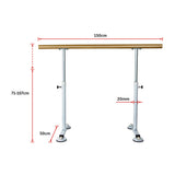 Wooden Portable Ballet Bar Stretch Barre Dance Bar 1.5M Freestanding Ballet Bar - Extra Image