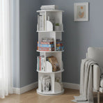 360-degree Rotating 4 Tier Display Shelf Bookcase Organiser