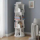 360-degree Rotating 4 Tier Display Shelf Bookcase Organiser - Front View