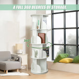 360-degree Rotating 4 Tier Display Shelf Bookcase Organiser