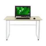 Wood & Steel Solid Computer Desk Home Office Furniture
