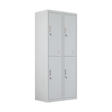Four-Door Office Gym Shed Storage Locker - Top-Down View