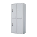 Four-Door Office Gym Shed Storage Locker - Front View