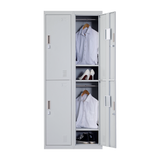 Four-Door Office Gym Shed Storage Locker - Low Angle