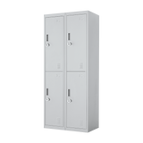Four-Door Office Gym Shed Storage Locker - Side View