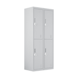 Four-Door Office Gym Shed Storage Locker - 45-Degree Angle
