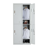 Four-Door Office Gym Shed Storage Locker - Rear View