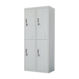 Four-Door Office Gym Shed Storage Locker - Top-Down View