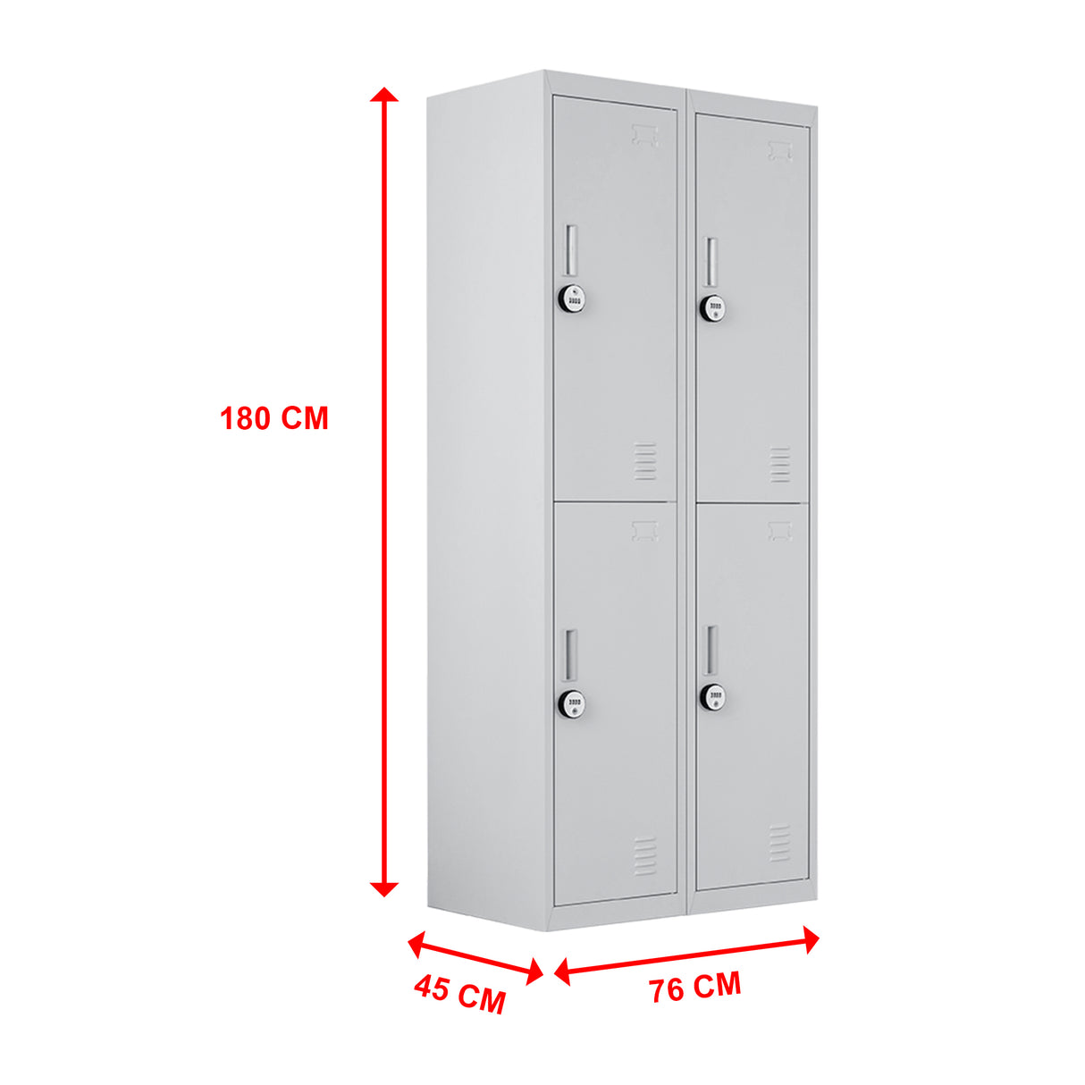 Four-Door Office Gym Shed Storage Locker