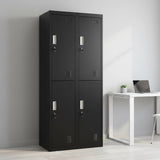 Four-Door Office Gym Shed Storage Locker - Close-Up Angle