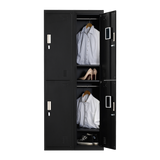 Four-Door Office Gym Shed Storage Locker - Low Angle