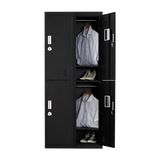 Four-Door Office Gym Shed Storage Locker - Low Angle