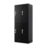 Four-Door Office Gym Shed Storage Locker - 45-Degree Angle