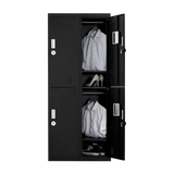 Four-Door Office Gym Shed Storage Locker - Low Angle