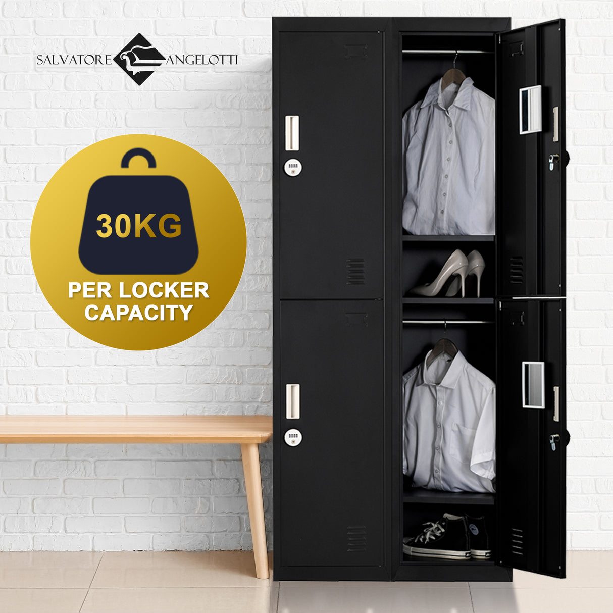 Four-Door Office Gym Shed Storage Locker