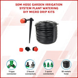 50M Hose Garden Irrigation System Plant Watering DIY Micro Drip Kits - Front View