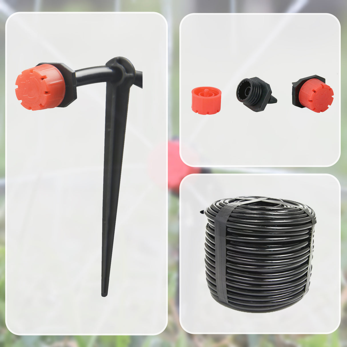 50M Hose Garden Irrigation System Plant Watering DIY Micro Drip Kits