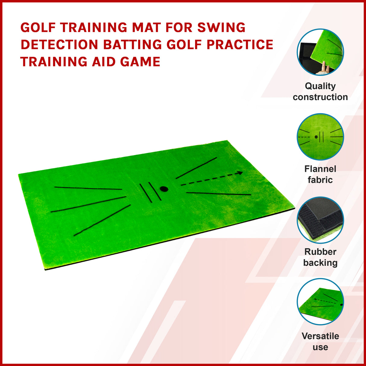Golf Training Mat for Swing Detection Batting Golf Practice Training Aid Game