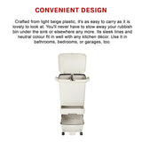 42L Rubbish Bin Waste Trash Can Pedal Recycling Kitchen Wheel 2 Compartment - 45-Degree Angle