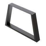 Trapezium-Shaped Table Bench Desk Legs Retro Industrial Design Fully Welded - Black - Side View