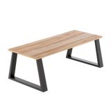 Trapezium-Shaped Table Bench Desk Legs Retro Industrial Design Fully Welded - Black
