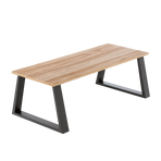 Trapezium-Shaped Table Bench Desk Legs Retro Industrial Design Fully Welded - Black