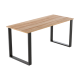 Square-Shaped Table Bench Desk Legs Retro Industrial Design Fully Welded - Black - Top-Down View