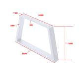 Trapezium-Shaped Table Bench Desk Legs Retro Industrial Design Fully Welded - White - Rear View