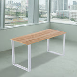 Square-Shaped Table Bench Desk Legs Retro Industrial Design Fully Welded - White