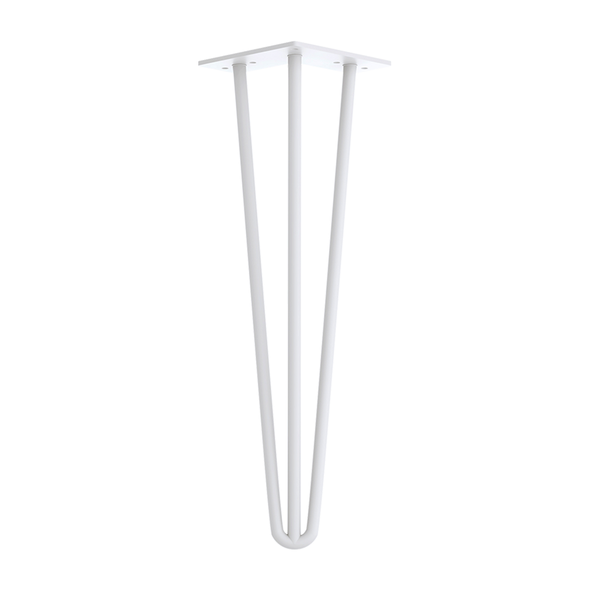 Set of 4 Industrial 3-Rod Retro Table Legs 12mm Steel Bench Desk - 41cm White