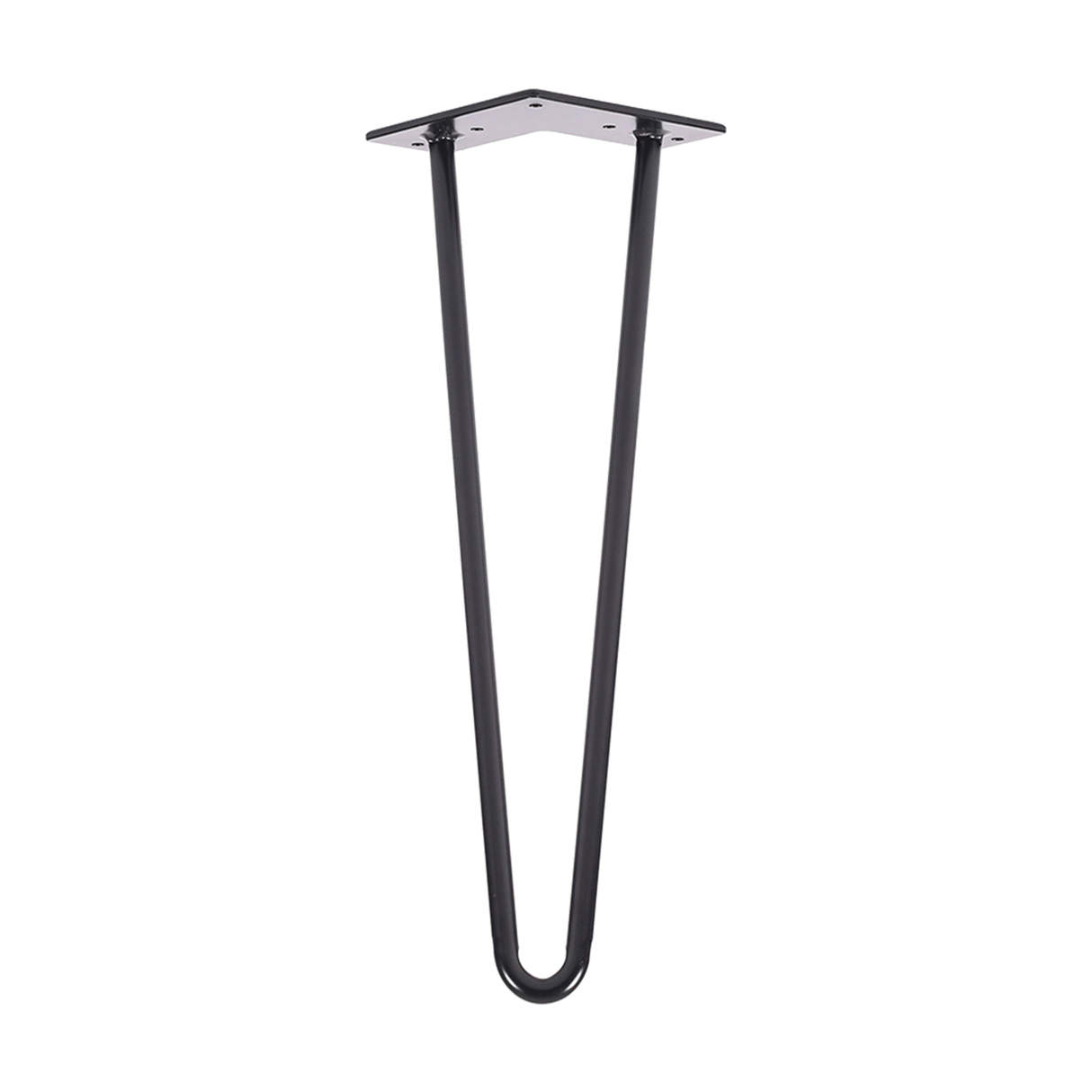 Set of 4 Industrial Retro Hairpin Table Legs 12mm Steel Bench Desk - 41cm Black