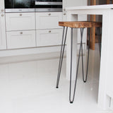 Set of 4 Industrial Retro Hairpin Table Legs 12mm Steel Bench Desk - 71cm Black