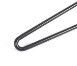 Set of 4 Industrial Retro Hairpin Table Legs 12mm Steel Bench Desk - 71cm Black - Rear View