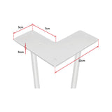 Set of 4 Industrial Retro Hairpin Table Legs 12mm Steel Bench Desk - 11cm White